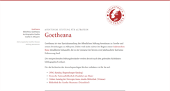 Desktop Screenshot of goetheana.de