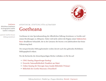 Tablet Screenshot of goetheana.de